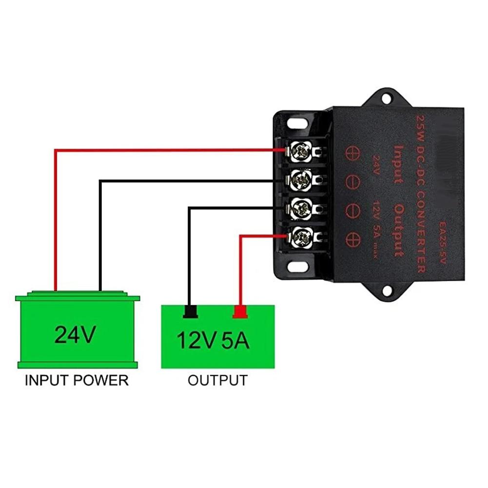 12V To 5V Converter 24V To 12V Step Down Regulator 24V To 5V DC-DC Reducer Suitable For Power Supply Of Various Devices