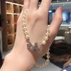 Empress Pink Mermaid's Tear Necklace: Dream Catcher Saturn Series for Women