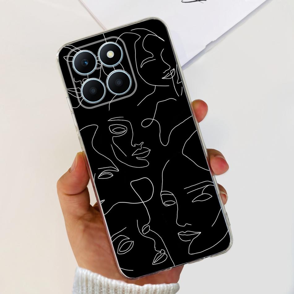 Pro Honor X6a Pouzdro na telefon HonorX6a X 6A 4G WDY-LX1 Roztomilý Motýl Květina Malované Měkký Silikon TPU Zadní Kryt Bumper