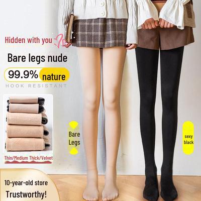Women's Velvet Skin-Colored Pantyhose - Thickened, Flesh-Colored for Spring, Autumn & Winter.