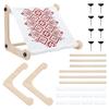UNICRAFTALE Wooden Embroidery Hoop Holder, Adjustable Embroidery Table Stand, Navajo White Cross Stitch Hoop Stand, Wrap or Table Cross Stitch Scroll