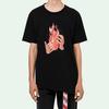 Off-White SS19 Flame Ash Print Short Sleeve T-Shirt Men Tops Black OMAA032S181850781088