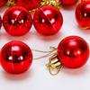 12 stuks Kerstballen Hangend Ornament 3 cm Diameter Gekleurde Ballen Feestlocatie Sfeer Decoratie Accessoires Kerstboom Hanger Kerst Winkelcentrum