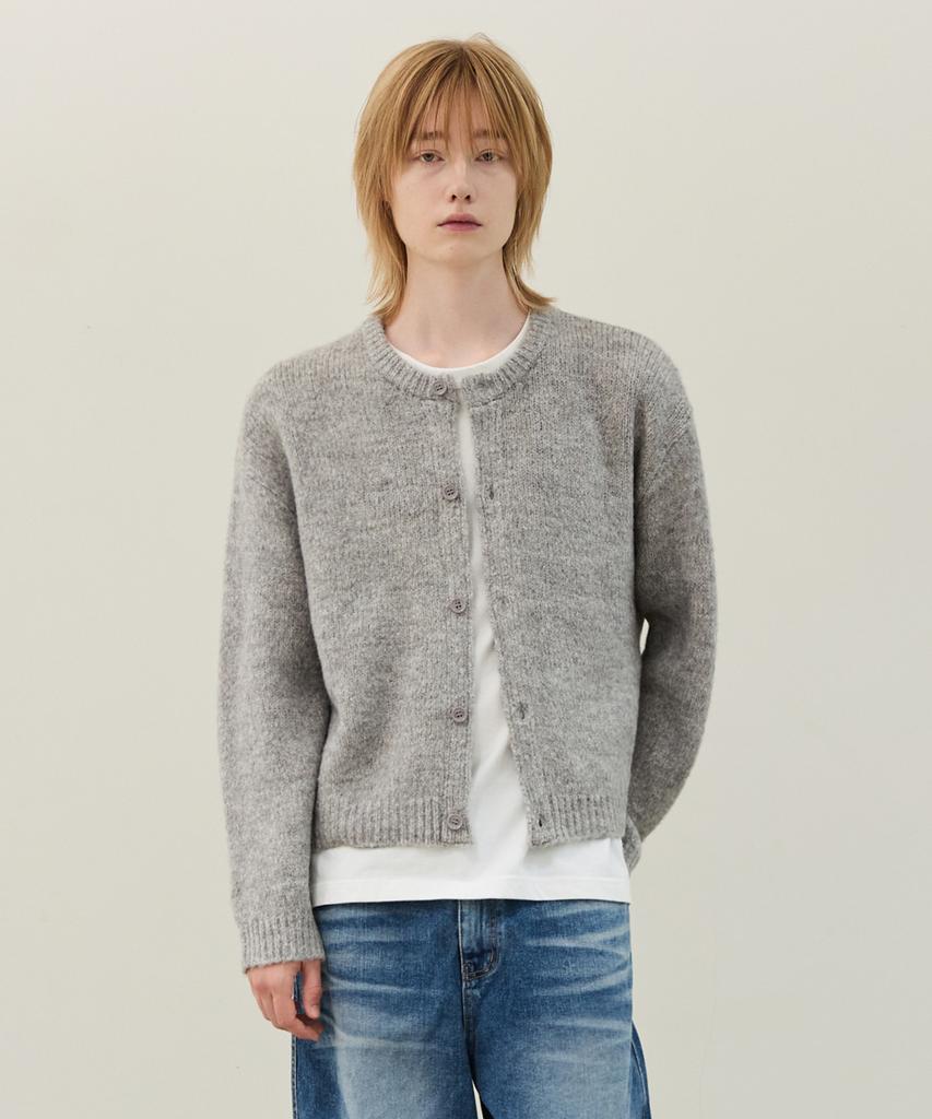 Waar M1075 Soft Round Neck Cardigan (4 Colors)