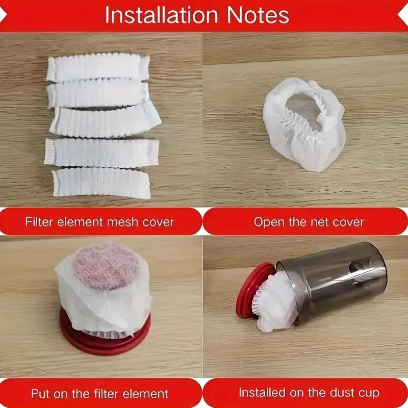 100 pcs disposable household vacuum cleaner filter durable mesh mesh dust collection filter cover vacuum cleaner accessories