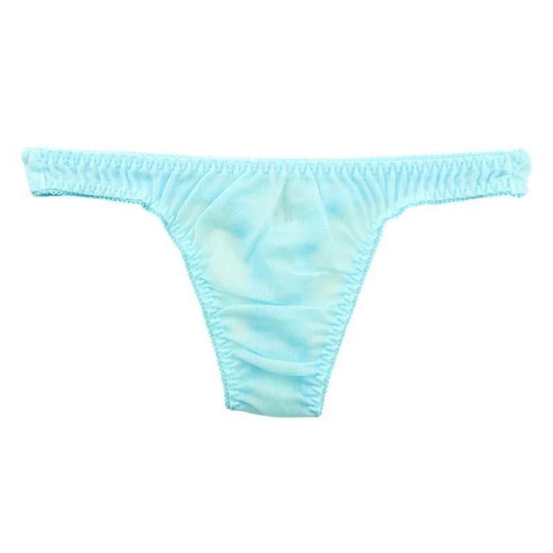 La-Pomme Airy See-Through NHK Fabric Shiny T-Back Thong Underwear Made In Japan