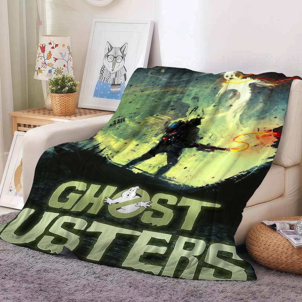 Retro C-classic G-ghostbusters Movie Blanket Warm And Soft Suitable For Bedroom Living Room Sofa Bed Office Travel Camping