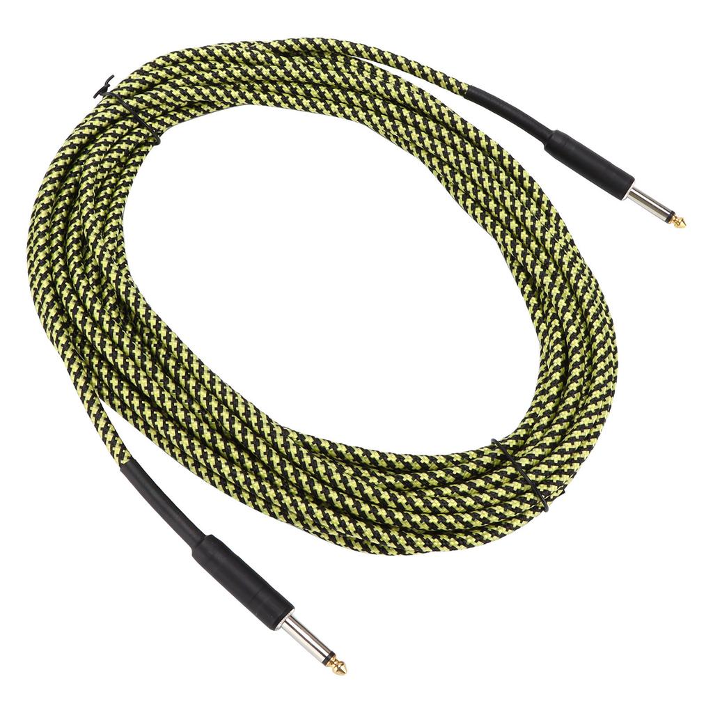 Cablu Instrument Muzical Ecranat Împletit Mufă Nichelată Cablu de Conexiune Chitară Bas 10