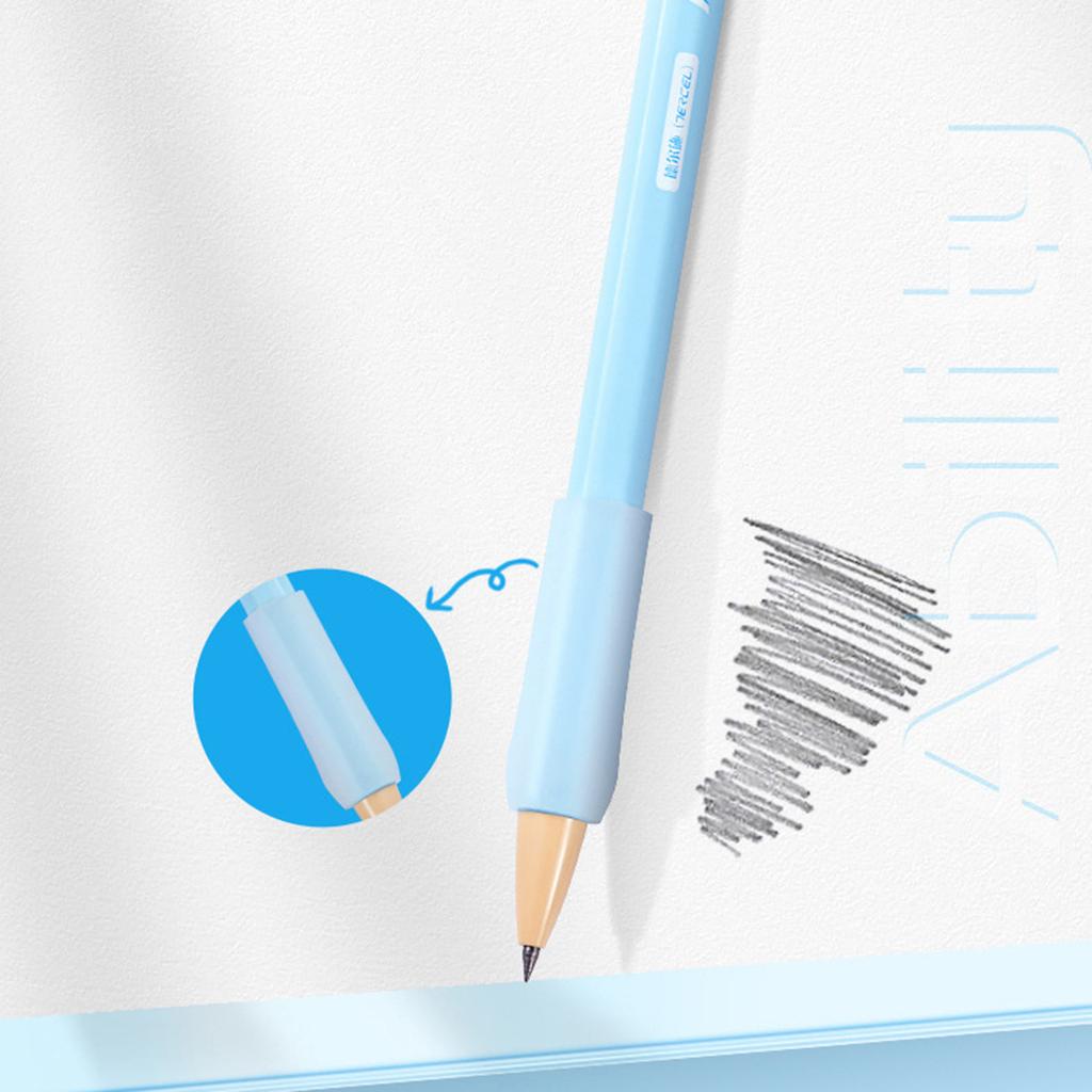 Student Mechanical Pencil Slip Resistant Silicones Grip Posture Correction Automatic Pencil Twist Action for Student