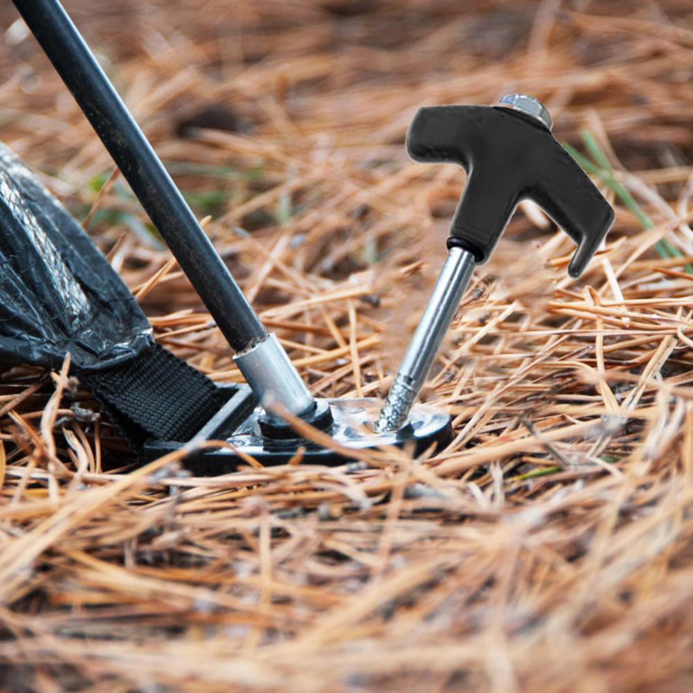 8Pcs Metal Tent Spikes with Hex Socket Heavy Duty Spiral Screw Camping Stakes Tent Ground Nail Screw In Camping Tent Pegs