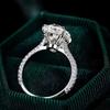 Gxtrs Luxury 8Ct Oval Cut Full Moissanite Ring S925 Silver For Women Sparkling Lab Diamond Wedding Band Fine Jewelry Certificate