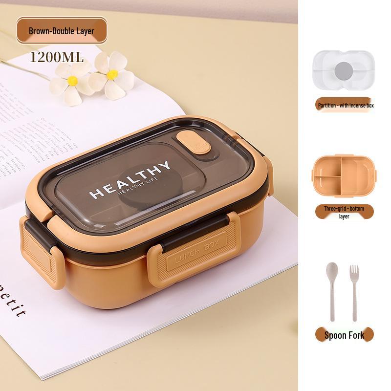 Zesílený PP Bento obědový box s nádobkou na omáčku pro studenty a kancelářské pracovníky, vhodný do mikrovlnné trouby