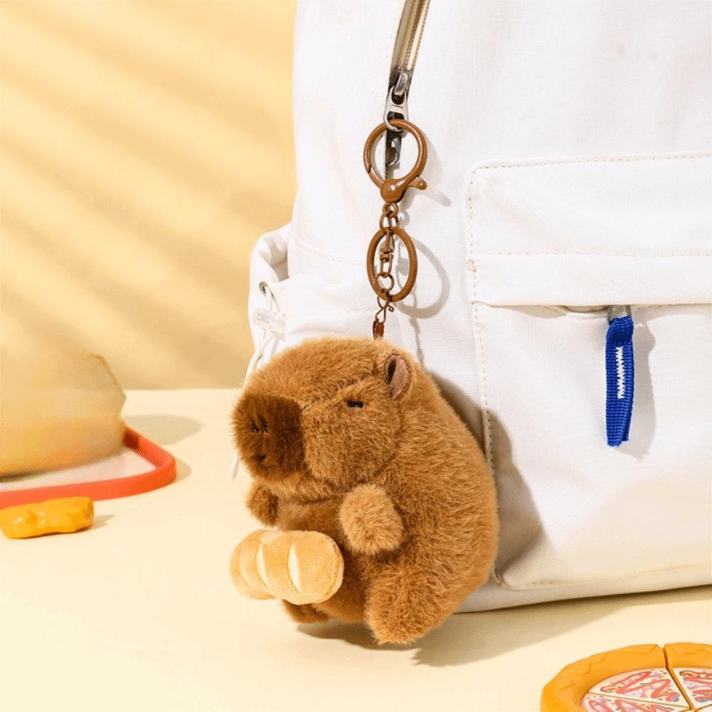 Bag Hanging Capybara Key Pendant Stuffed Animals Plush Toy Doll  School Bag Pendant