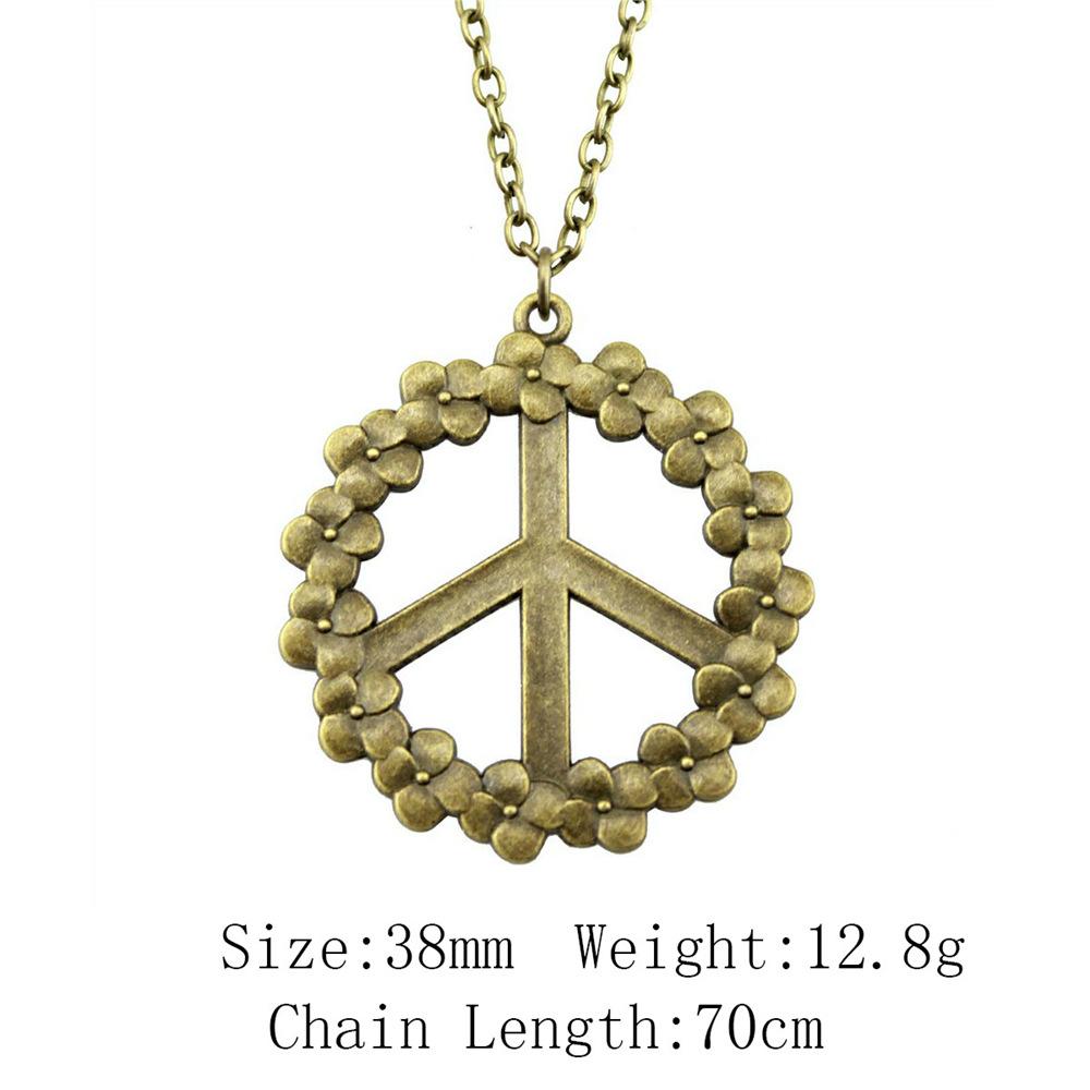 New Fashion Peace Symbol Pendants Necklace Jewelry Gift Peace Sign Peace Dove Necklace For Women