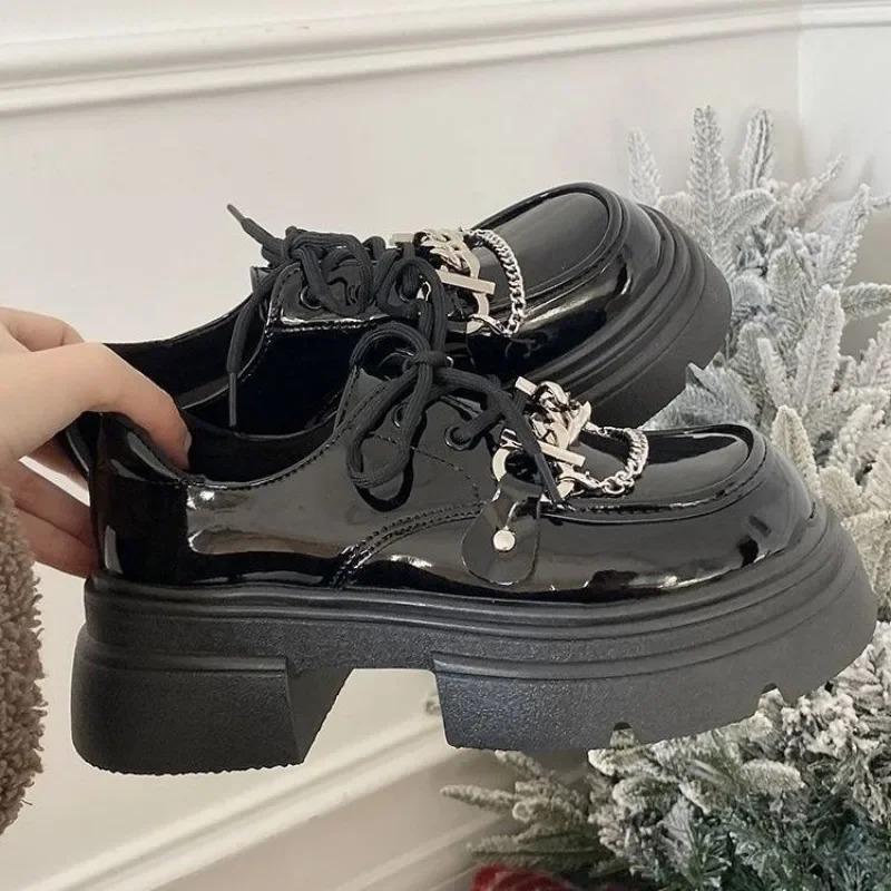 Fashion Platform Round Toe Ladies Pumps Women's Shoes with Medium Heels Chic Point Non Slip on Offer Shoe High Quality Lastest Discount