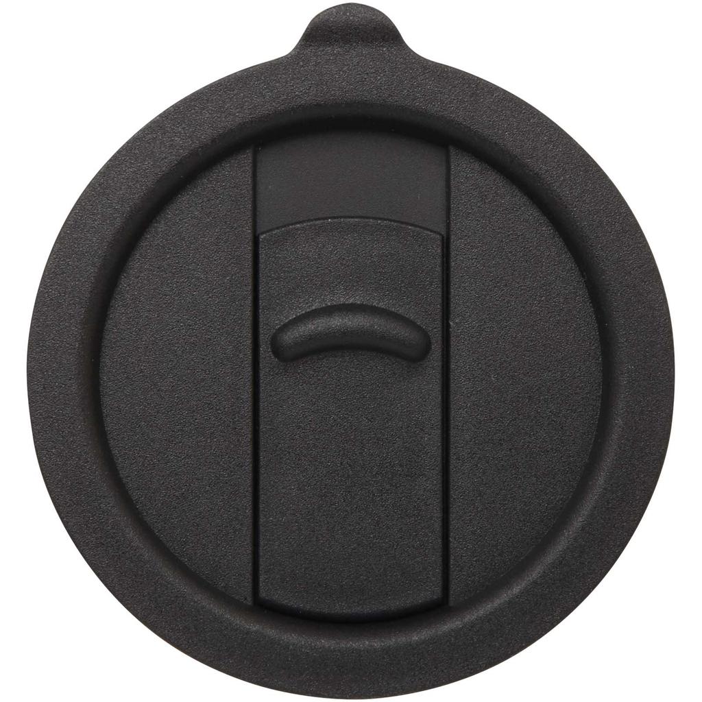 Glass "Carter" 450 Ml Ceramic Mug with Plastic Lid Solid Black