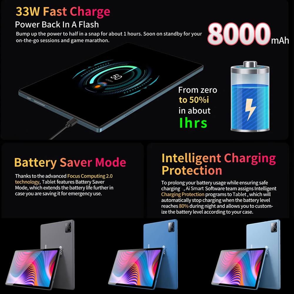 P60 BDF 10.1 Inch 8GB RAM 512GB ROM 8000mAh 4G 5G Android13 Tablet PC Computer Tab