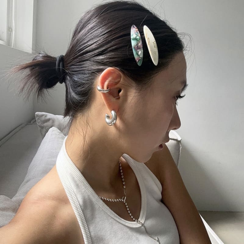 

mosxe Singles hair pin (4color) deep brown