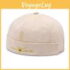 Solid Cap Cotton Color Round Top Hat Headwear Breathable Skullcap Gift Unisex