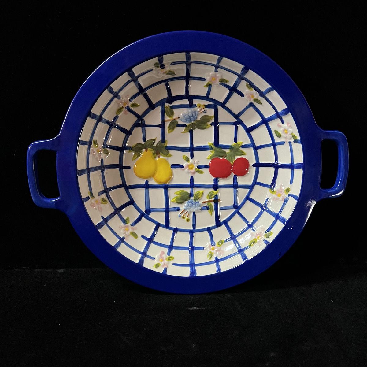 

European American Style Thickened Ceramic Relief Flower Pattern Large Fruit Plate Cold Kettle Brand Porcelain Household