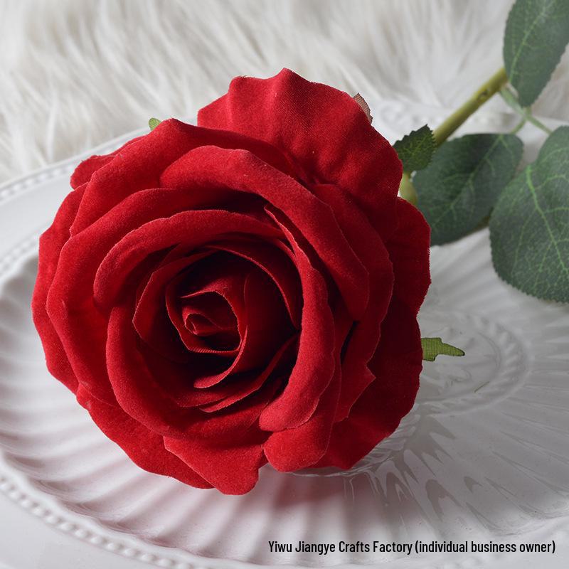 Large Flannel Rose Silk Bouquet for Wedding and Valentine's Day Home Decor