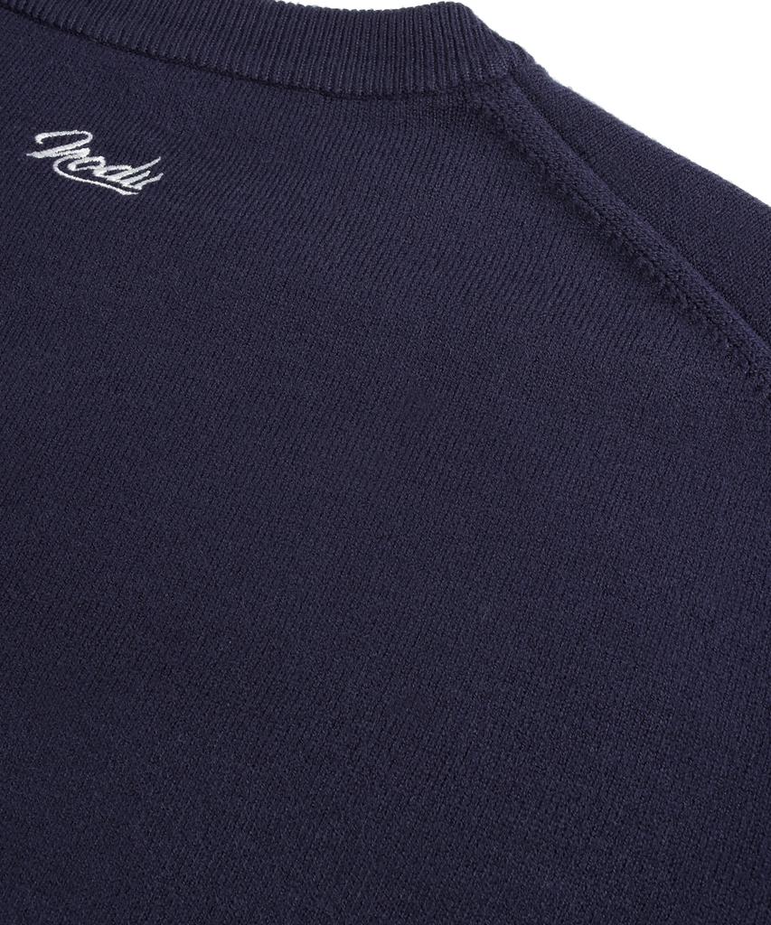NODU Signature Flower Soft Knit [Navy]
