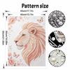DIY Pearl Embroidery Diamond Painting Kit Majestic Lion Sparkling Beads Art Craft Handmade Decoration Gift for Home