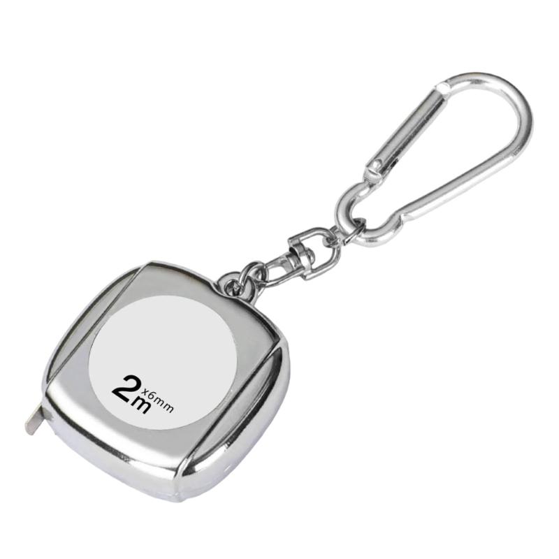 

2meter Tape Measure Clear Scale Measuring Tape Keychain for Industry Home Self Locking Waterproof Metric Ruler серебряный
