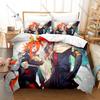 MAGLAM LORD Themed Duvet Cover + 2 Pillowcases Red Hair Blade Lord Satius Darius Character Graphic Bedding Set Dorm Decoration