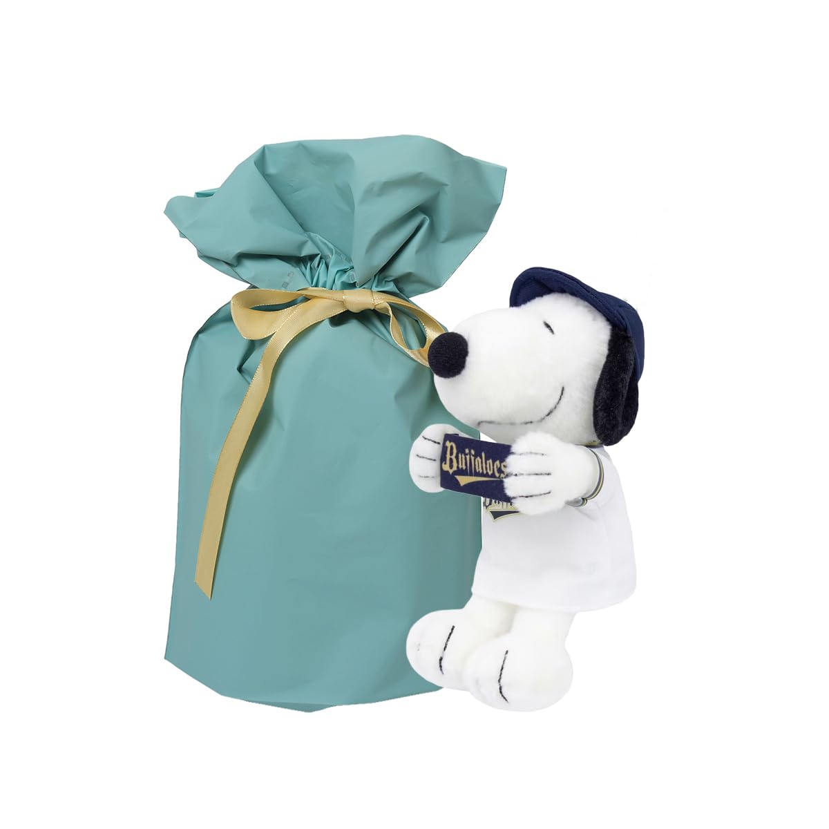 Yoshitoku Snoopy Plush Strap total Official Licensed Product of the Orix Buffaloes of the 12 professional baseball Comes in a gift bag Blue color