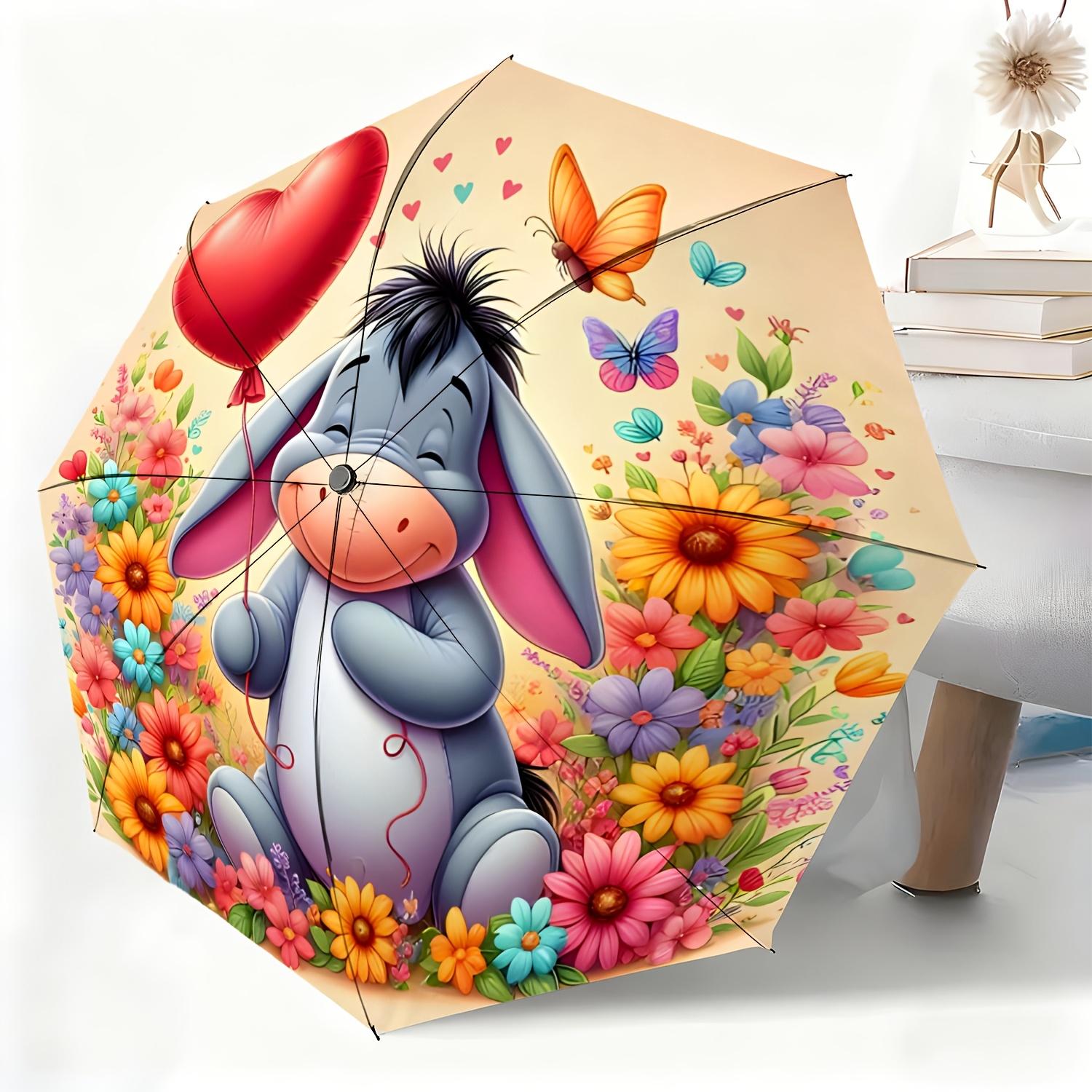 

A Fully Automatic Umbrella Featuring The Yier Cartoon Character, Suitable for All Occasions As a Sun And Rain Umbrella, Portab (as the picture,Iron&8K)
