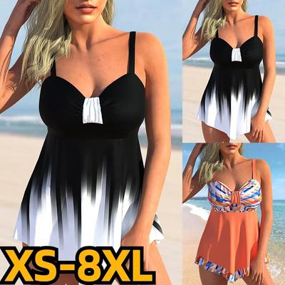 2024 frauen Zwei Stück Set Badeanzüge Weiblichen Bikini Bademode Badeanzug Drucken Sexy Monokini Sommer Hohe Taille Bademode Tankini