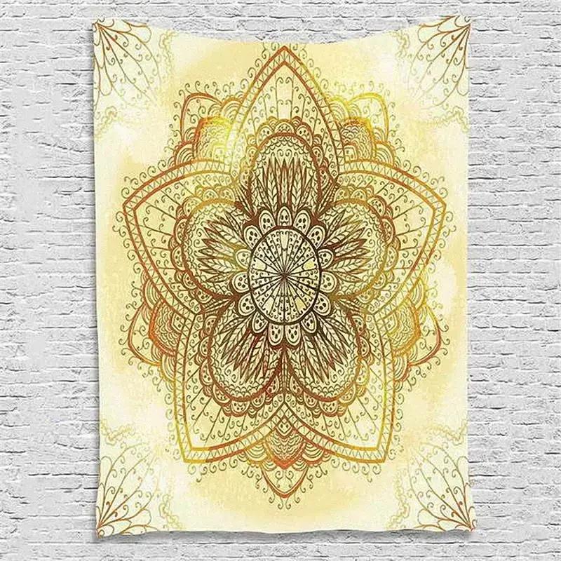 2025 Polyester Mandala Tapestry Wall Hanging Yoga Mat Blanket India Elephant Home Wall Decor Bohemia Beach Mat Picnic Cloth