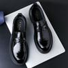 Autumn New Wenzhou Leather Shoes Men's Genuine Leather One-pedal Loafers Business Casual Black Men's Big Head Foot Cover Comfortable
