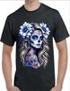 Sugar Skull Catrina Black Men's T-Shirt Small To 3X-Large Style 2