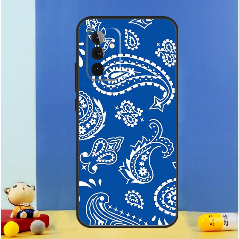Blue Bandana Case For Samsung Galaxy A06 A56 A16 A36 A55 A35 A33 A53 A13 A23 A17 A54 A34 A14 A52 A32 A15