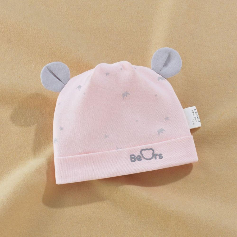 0-3 Months Baby Fetal Cap Print Infants Beanie Cap Windproof Newborn Hats  Autumn