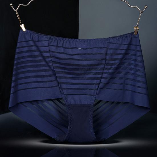 Dámské sexy pruhované síťované průsvitné kalhotky s vysokým pasem, bezešvé spodní prádlo s plným krytím, chlapecké šortky, stahovací kalhotky na břicho, boxerky