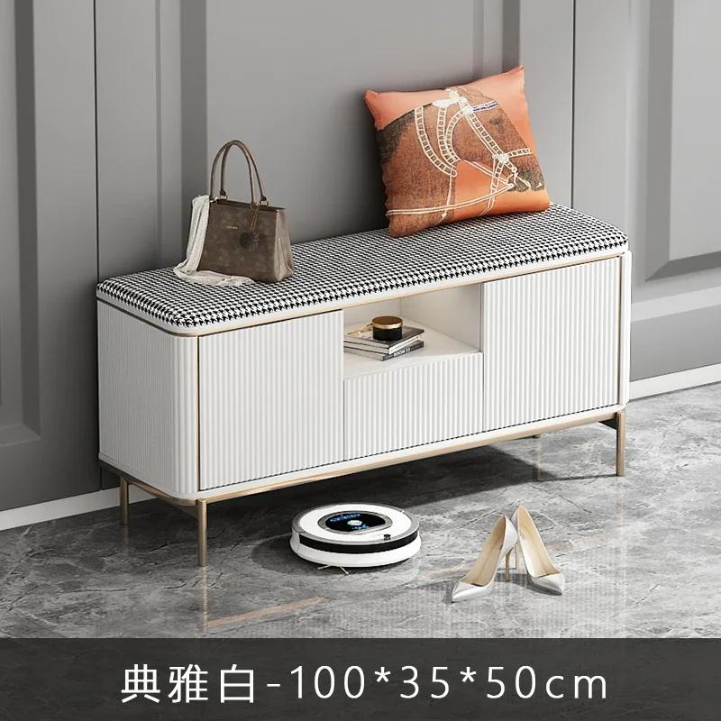 Modern Shoe Cabinets – Entryway Bench with Luxury Organizer, Nordic Style Home Furniture for Shoe Storage