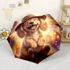 Wolf Family Moonlit Night Automatic Umbrella Compact 8 Rib Lightweight Foldable Design Durable Everyday Carry Umbrella Fashion Lovers