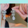 Minimalistische Schmetterlingsknoten Zirkon Wassertropfen Ohrringe für Damen Modeschmuck