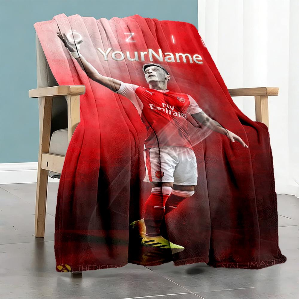 Arsenal Customize Your Name Blanket Gift Customizable Blanket Soft & Cozy Versatile for Home Decor Chair Office Living Room Four Seasons Universal