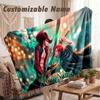 Custom Name Flannel Blanket,One Piece Lightweight Warm Bed Blanket For Couch & Holiday Gift