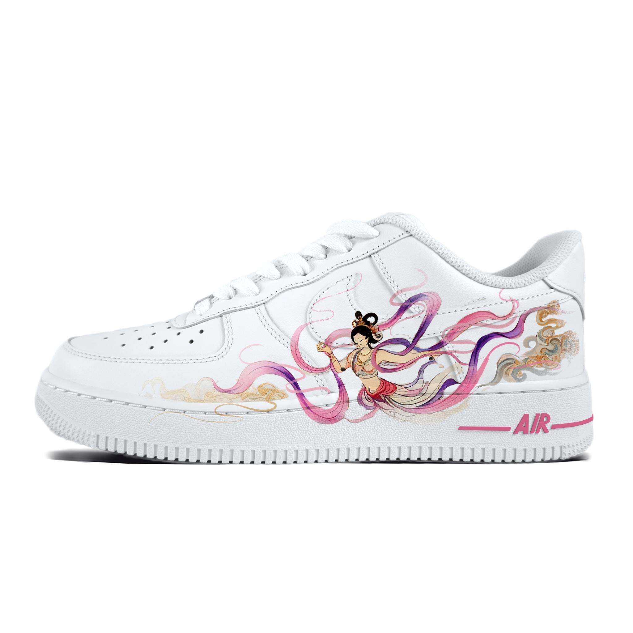 

Nike Air Force 1 Fairy Descends Cushioning, Wear Resistant Skateboard Shoes Unisex White CW2288-111(Team352-) 38