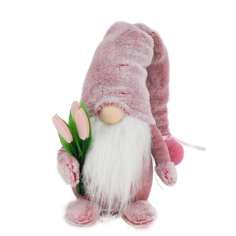 

Mother Day Gnome Ornament Plush Swedish Doll with Flower Dwarfs Home Bedroom Bedroom Decorations Mother Day Gift