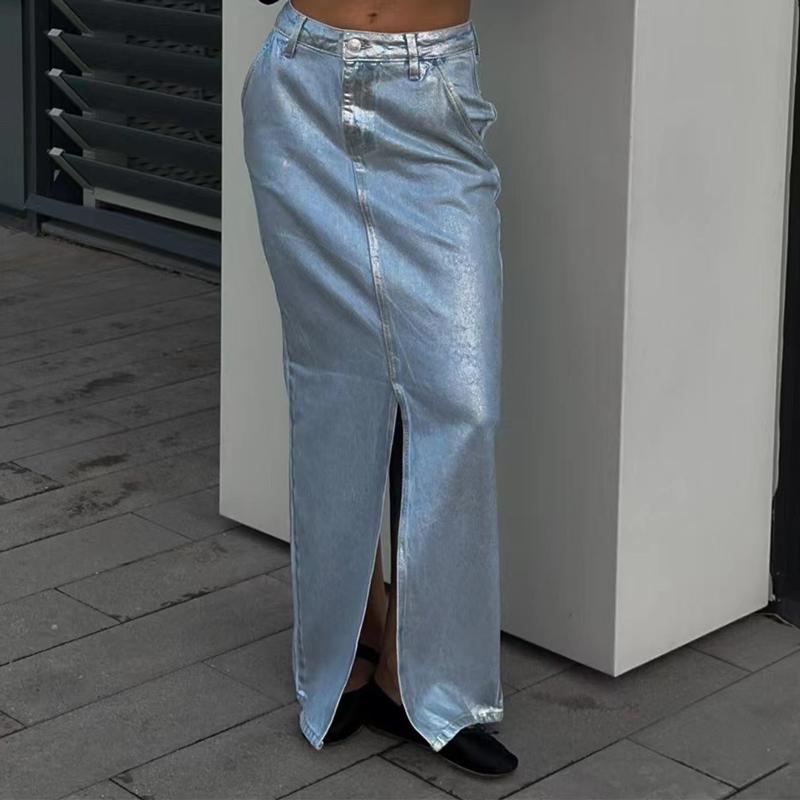 Повседневная джинсовая юбка — фото 4