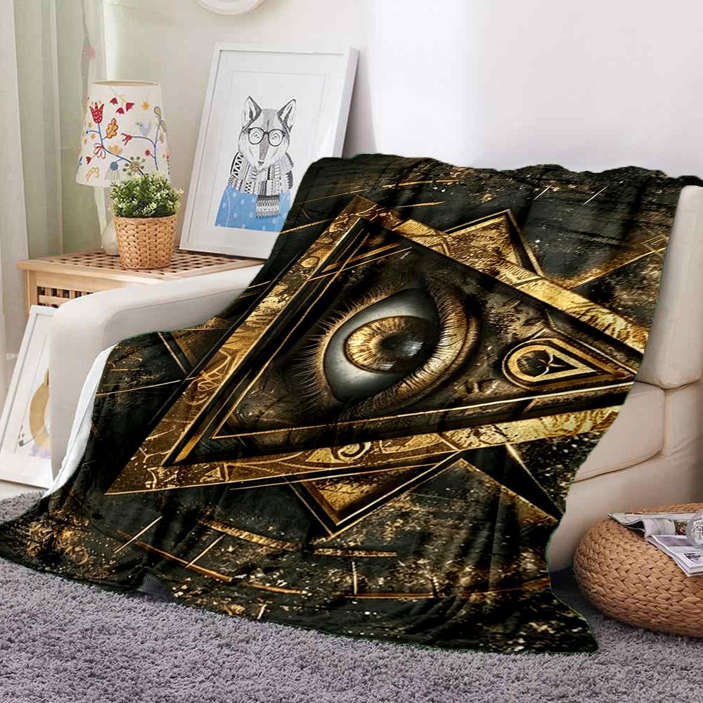 Eye Providence Flannel Blanket Throw Blanket Soft Warm Sofa Bed Camping Home Decor Unique Christmas Gift C9261417