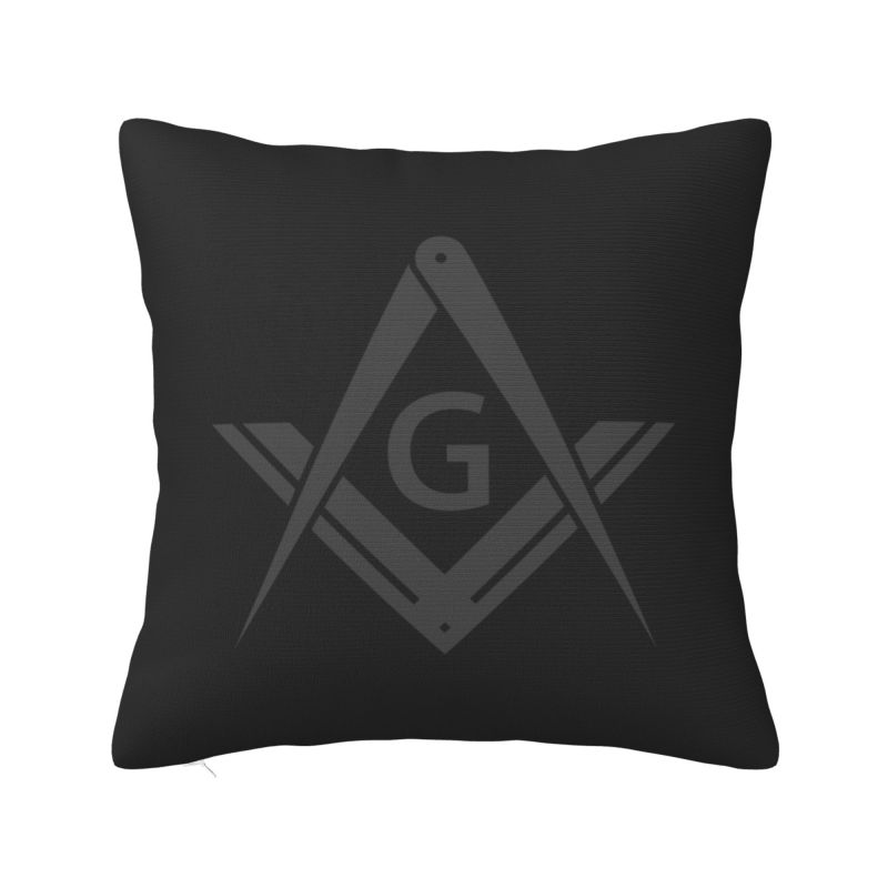 Custom Freemason Evil Eye Symbol Throw Pillow Covers Masonic Mason Chair Cushion Cover Square Pillowcase