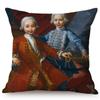 Famous Character Portrait Vintage Oil Painting Art Sofa Pillow Case Cotton Linen Luxury Gallery Chair Decorative Cushion Cover