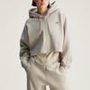 Adidas Letter Zip-Up Short Hoodie Women hoodies Desert-Sand JJ0143